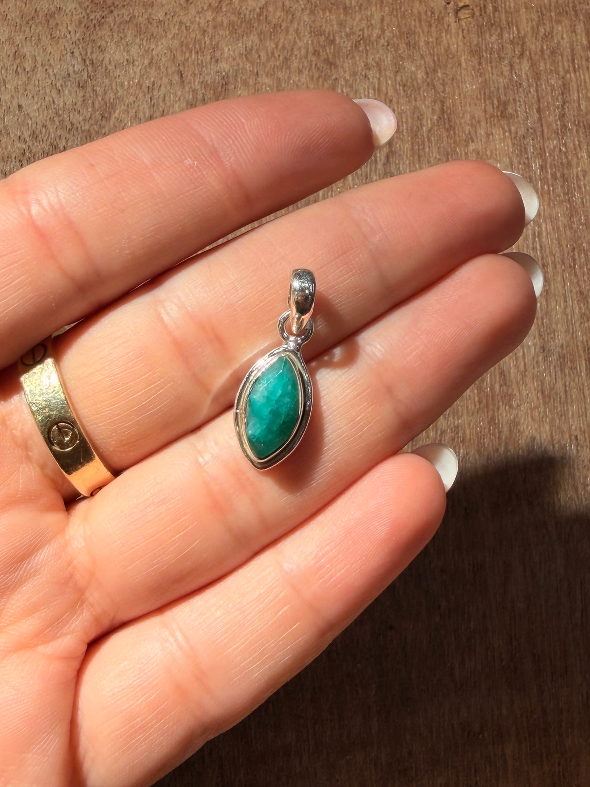 Emerald Marquise Pendant
