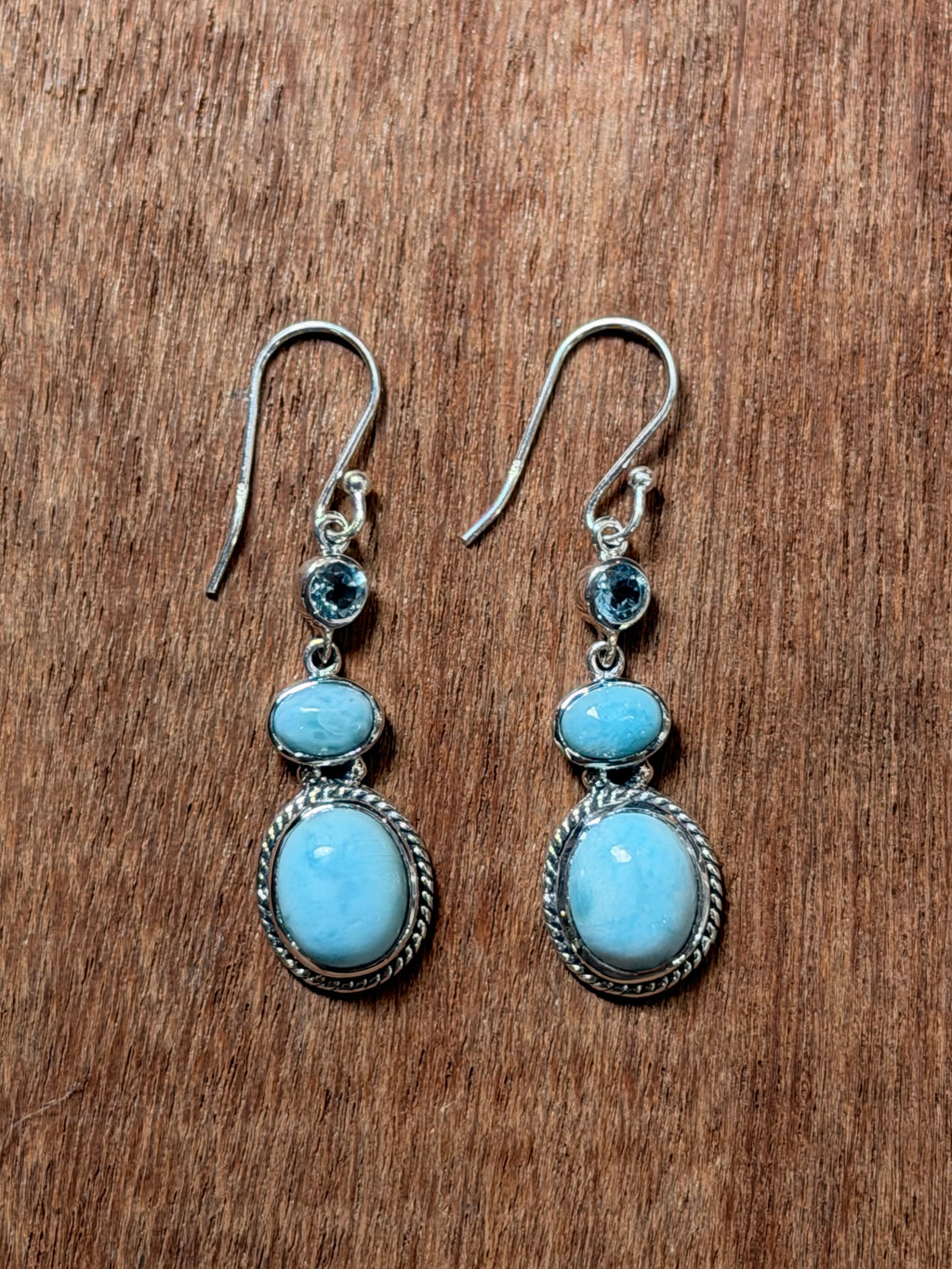 Larimar & topaz Serenity Earrings