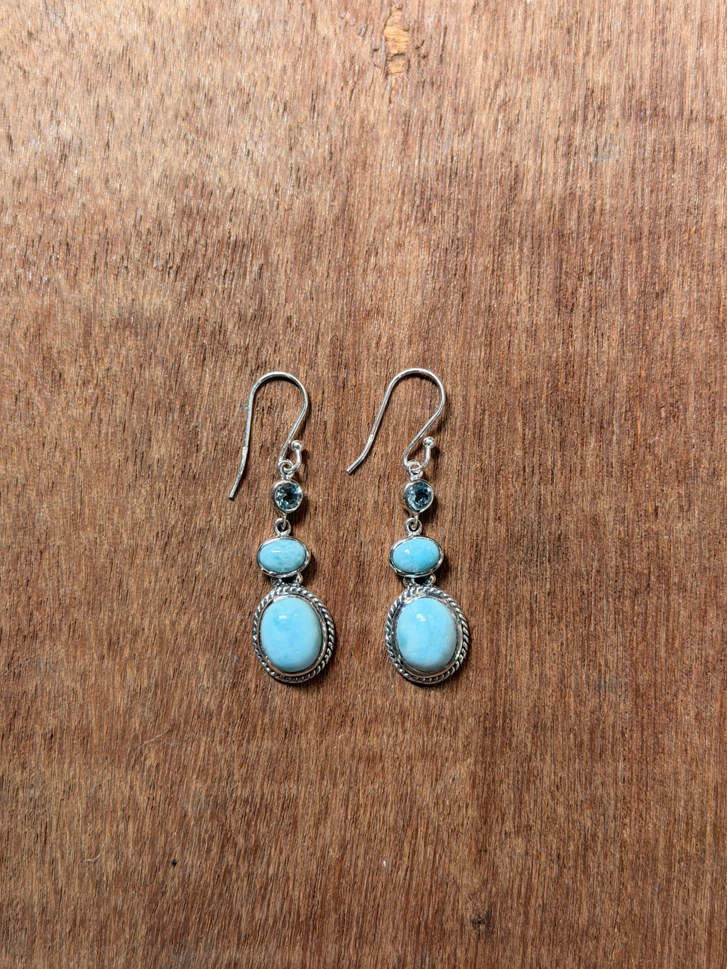 Larimar & topaz Serenity Earrings