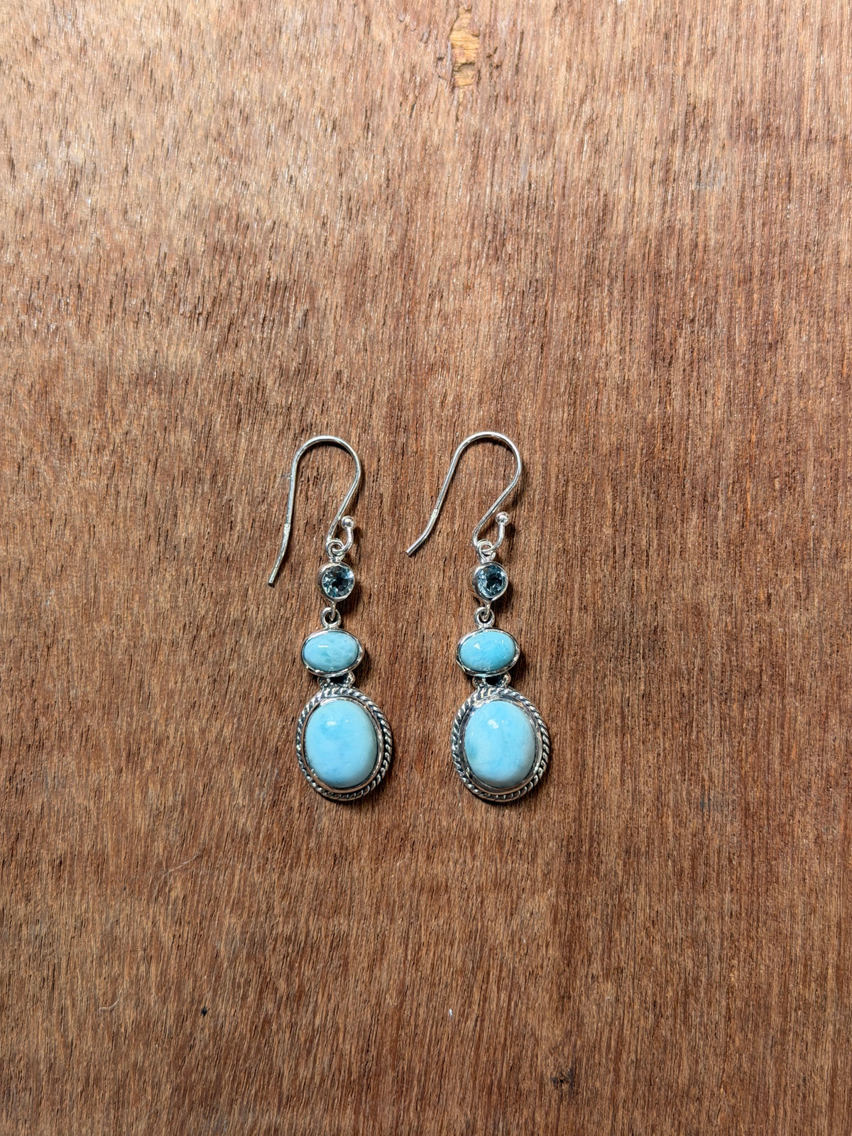 Larimar & topaz Serenity Earrings