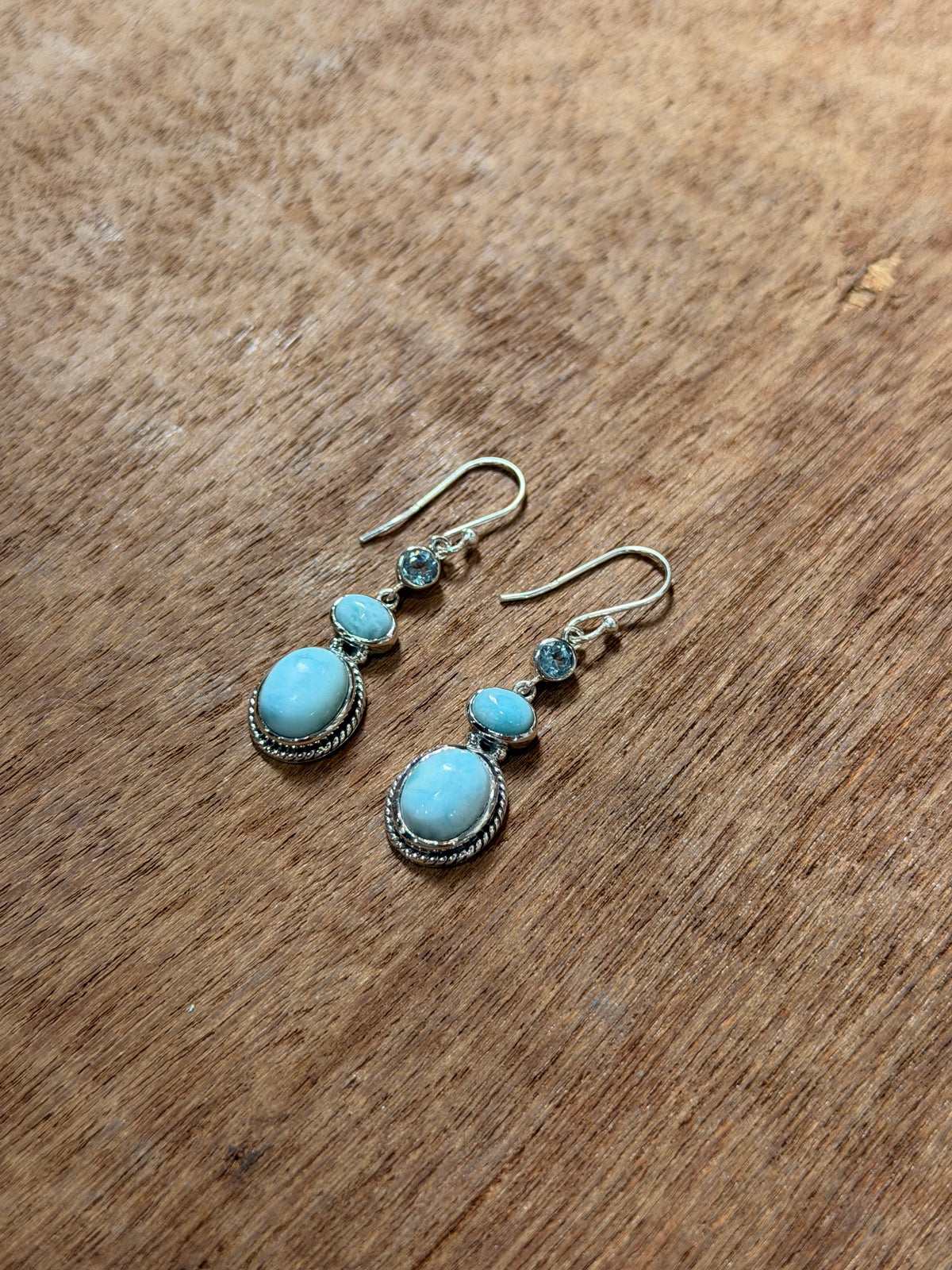 Larimar & topaz Serenity Earrings