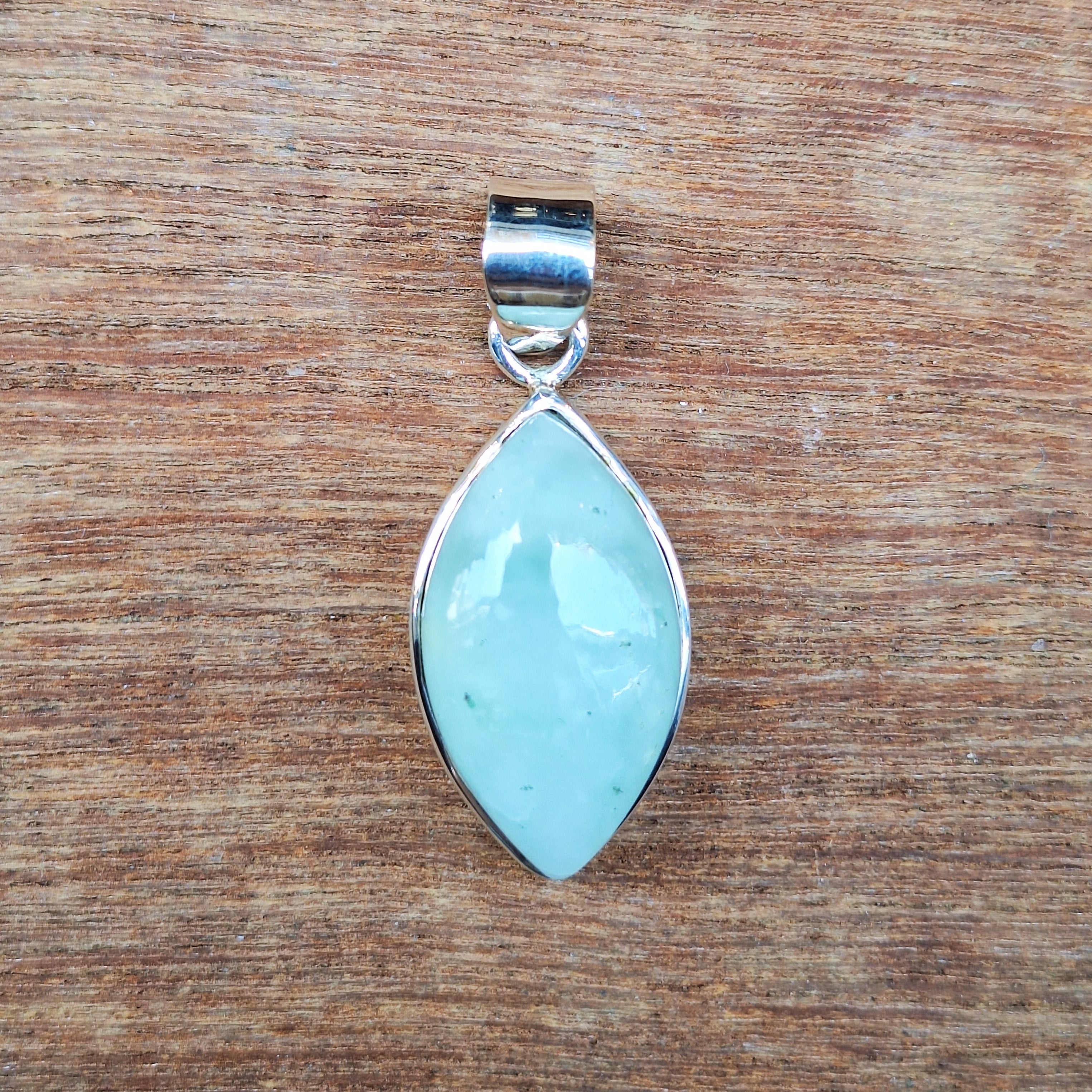 Aquamarine Cabochon Cat Eye Pendant