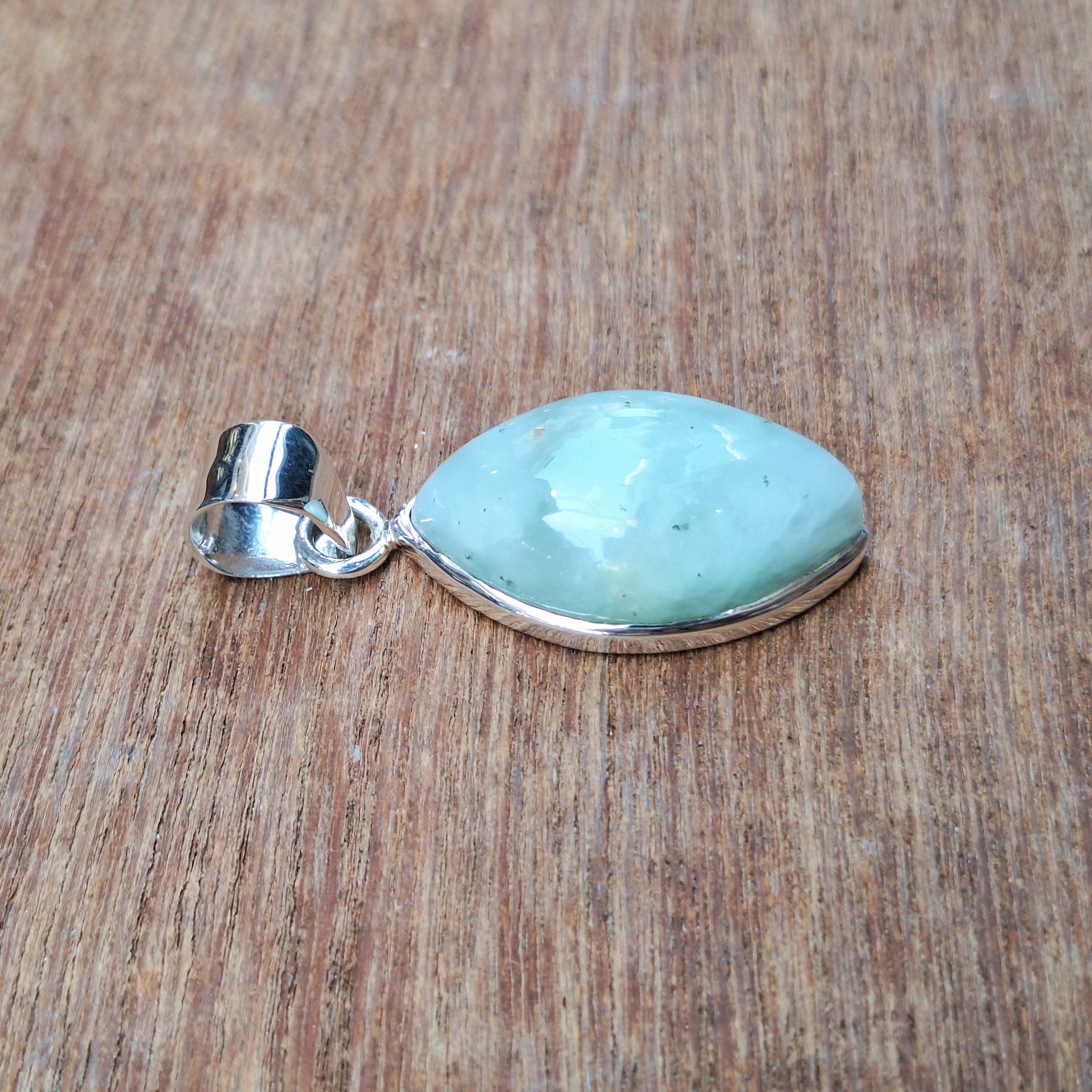 Aquamarine Cabochon Cat Eye Pendant