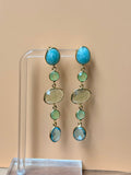 Gold Ocean Aura Earrings