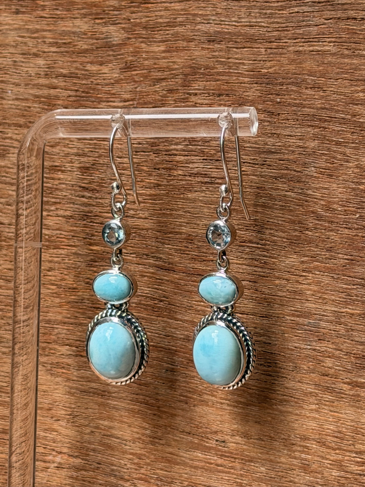 Larimar & topaz Serenity Earrings