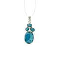 Dominican Larimar Combo Cut Pendant