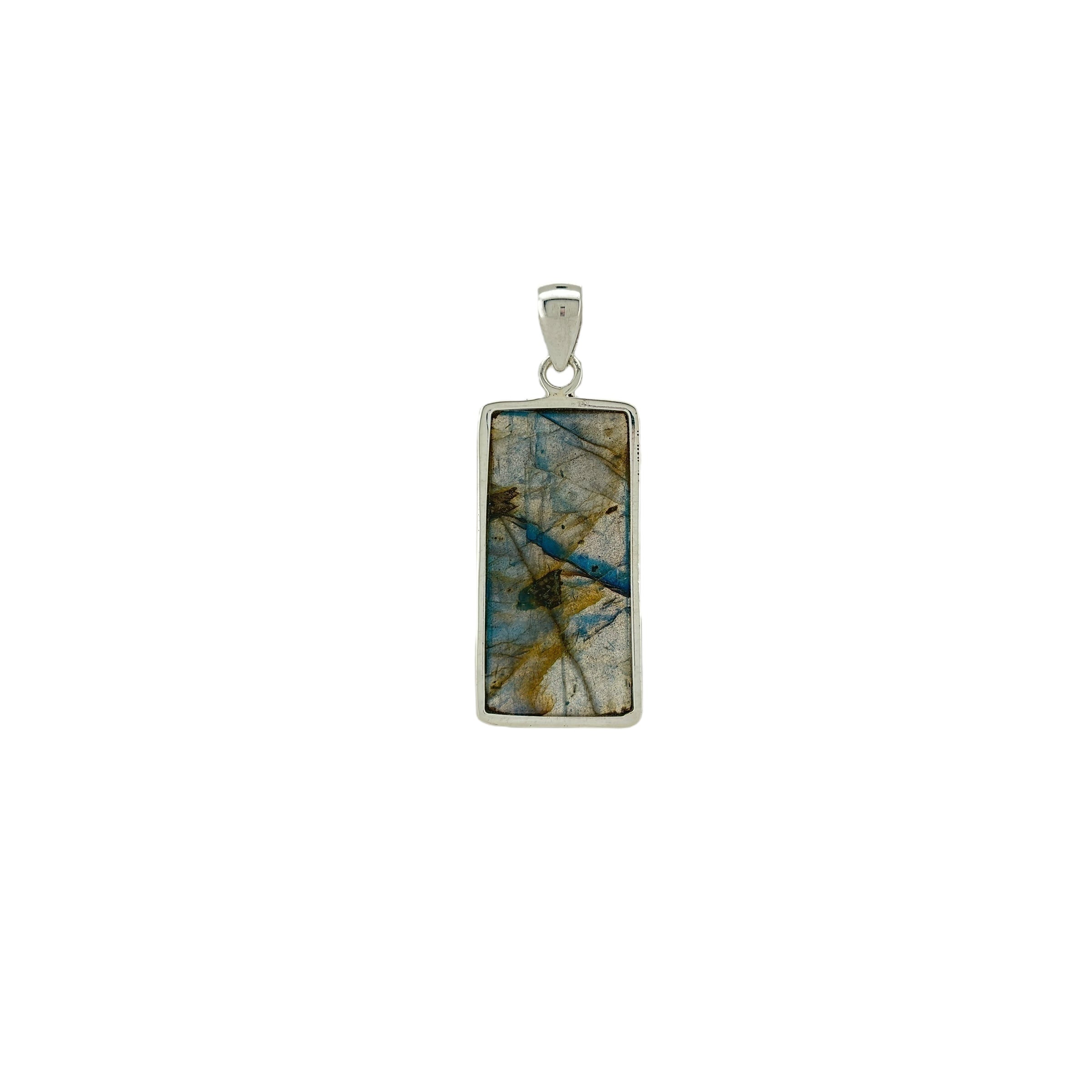 Labradorite Cabochon Rectangle Pendant
