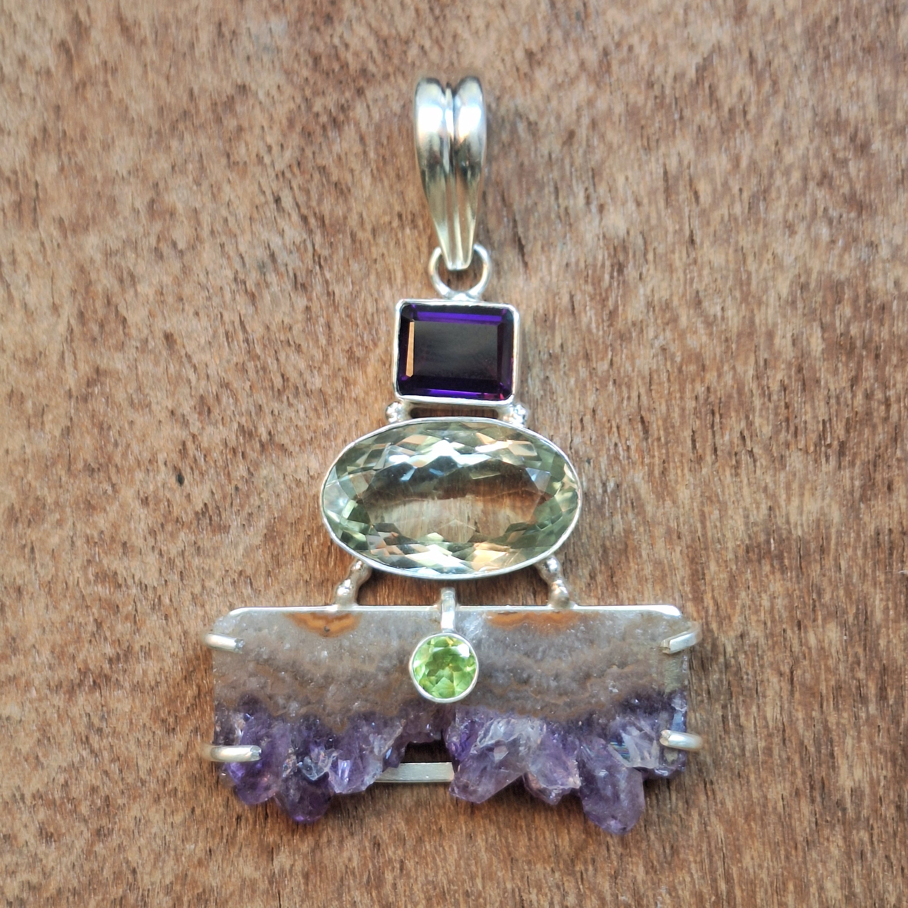 Amethyst Prasiolite & Peridot Pendant