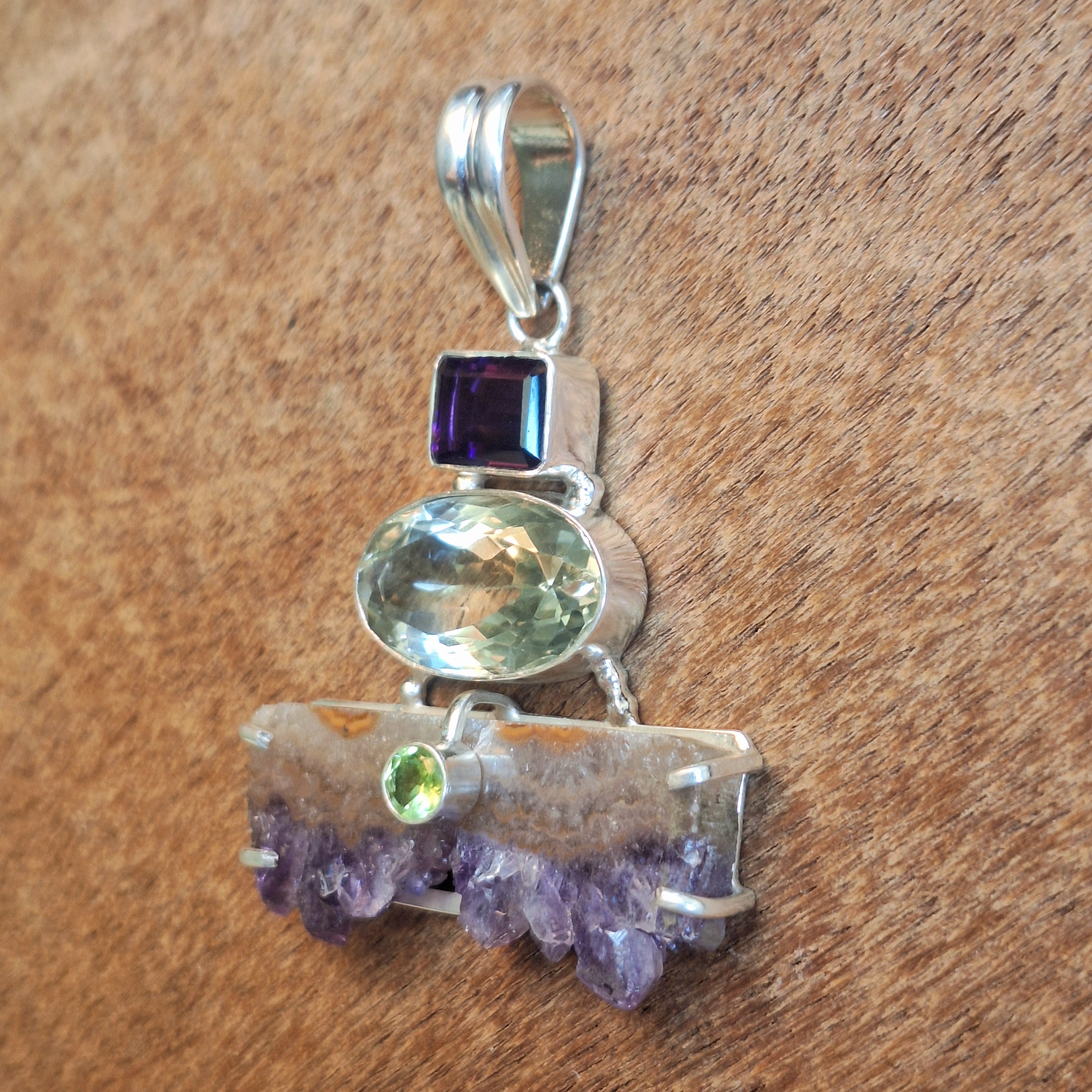Amethyst Prasiolite & Peridot Pendant
