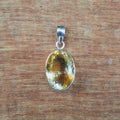 Citrine Faceted Oval Pendant