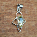 Lemon Quartz Faceted Star Pendant
